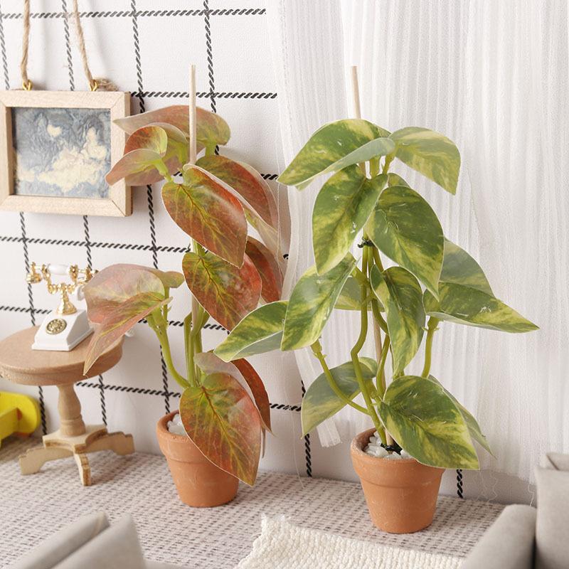 Bonsai Garden Usa - 1/12 دمية محاكاة النباتات الخضراء بونساي