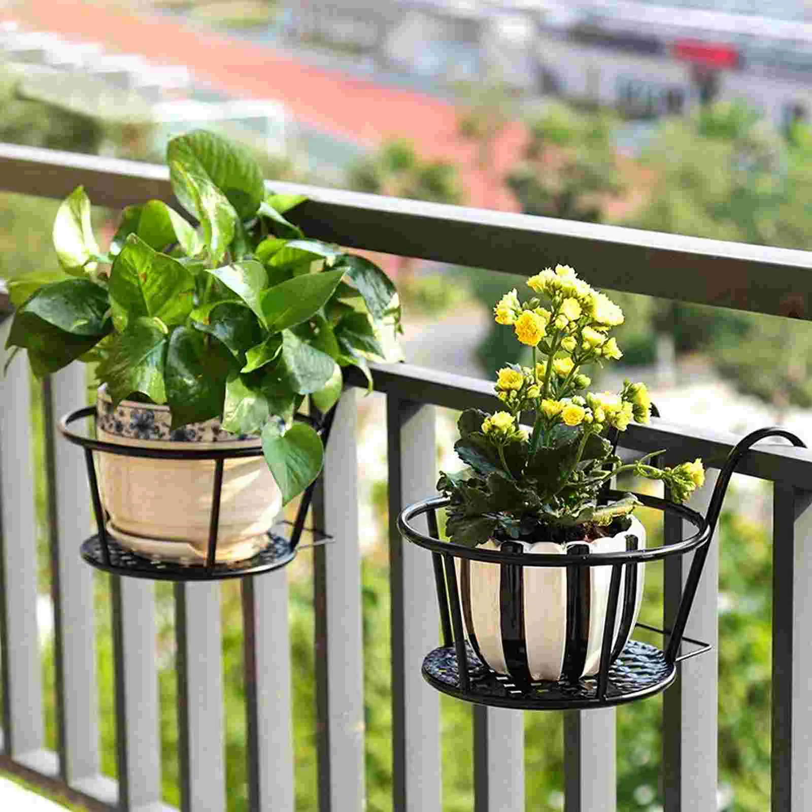 Bonsai Garden China - 2 قطعة حامل أوعية الزهور الحديدية