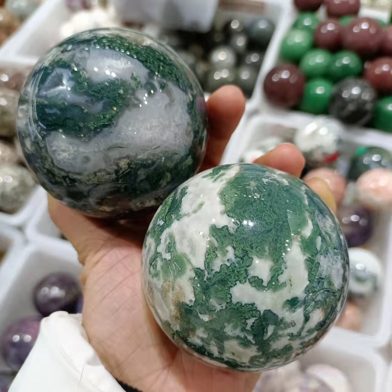 كرة كوارتز كريستال عقيق طحلب ط - مراجعة Bonsai Rock Garden وسعره