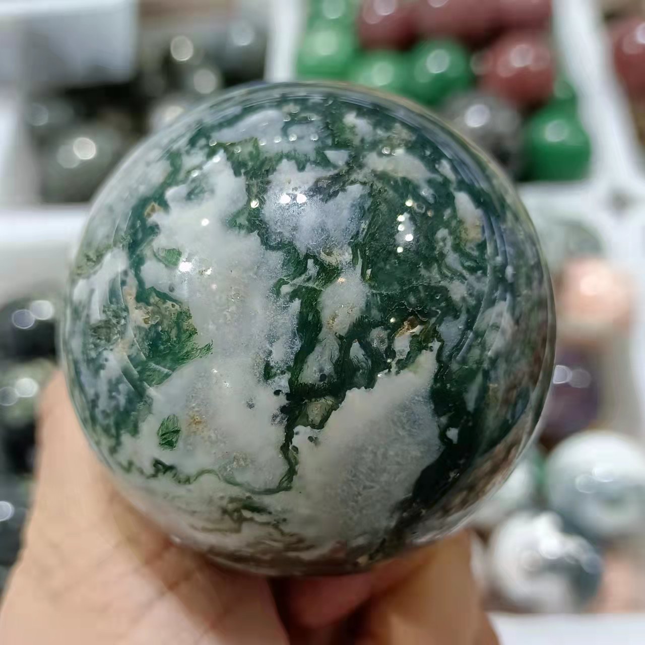 كرة كوارتز كريستال عقيق طحلب ط - مراجعة Bonsai Rock Garden وسعره