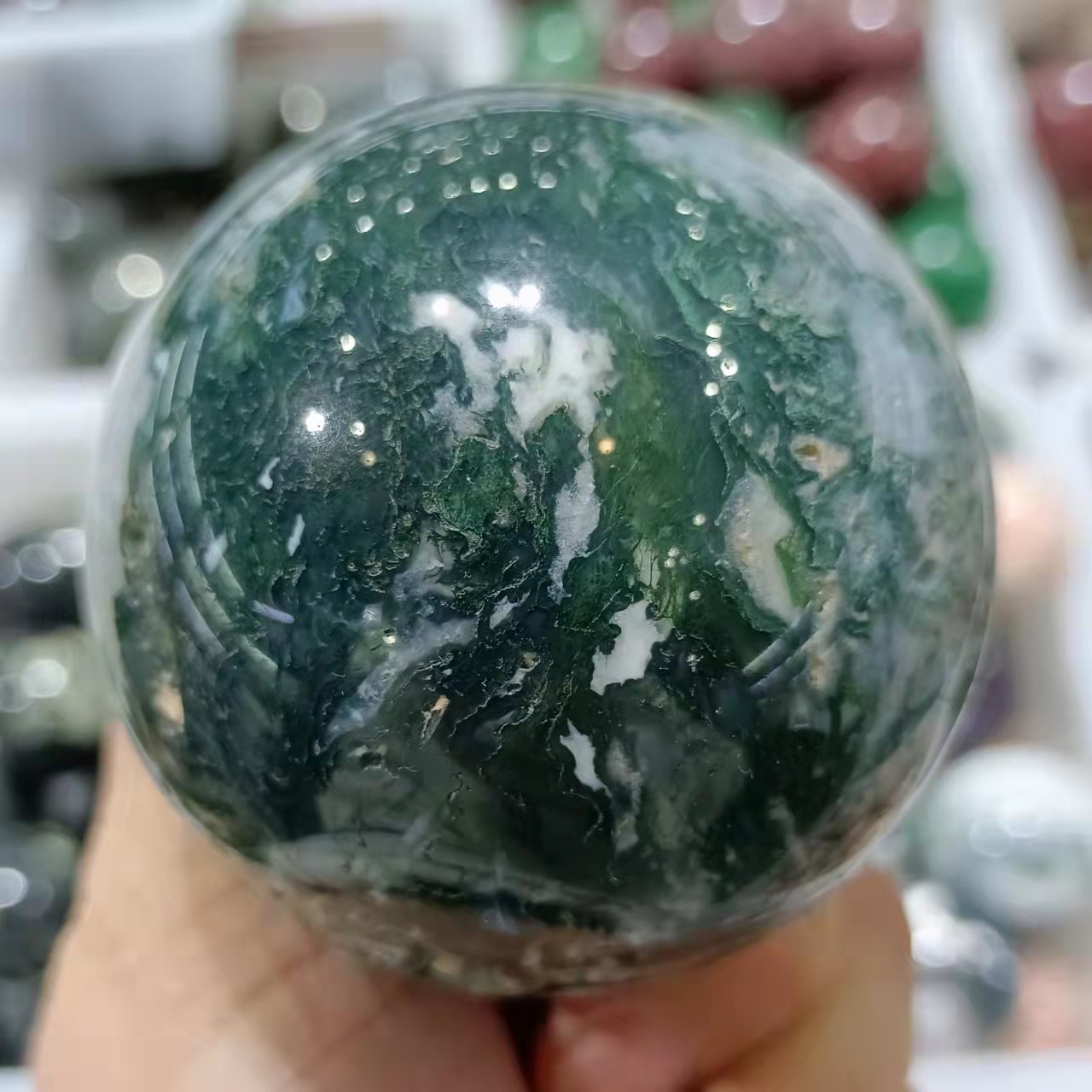 كرة كوارتز كريستال عقيق طحلب ط - مراجعة Bonsai Rock Garden وسعره