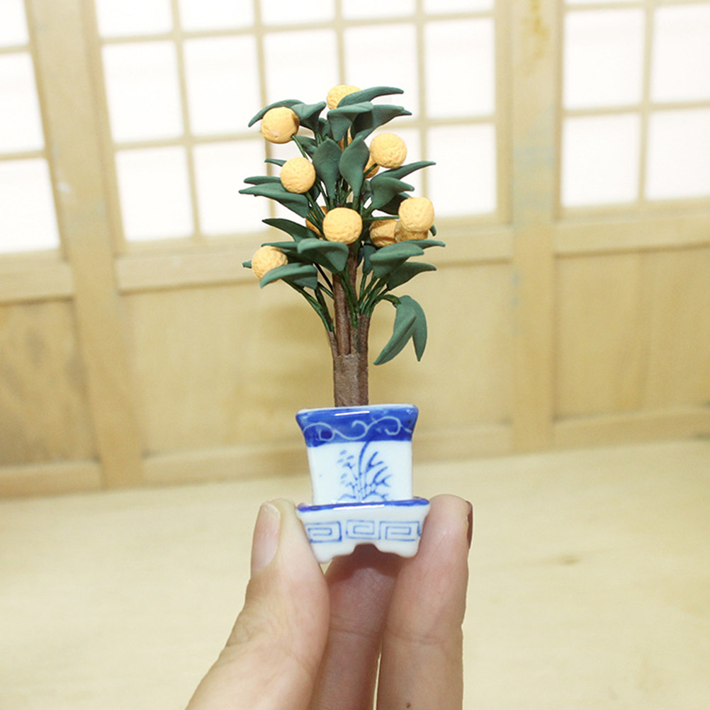 وعاء سيراميك صغير برتقالي ملون - مراجعة Bonsai Garden Layout وسعره