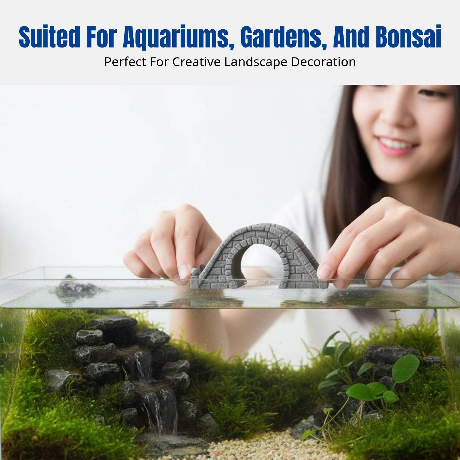 ديكور جسر حجري صغير من الراتنج - مراجعة Bonsai Garden China وسعره